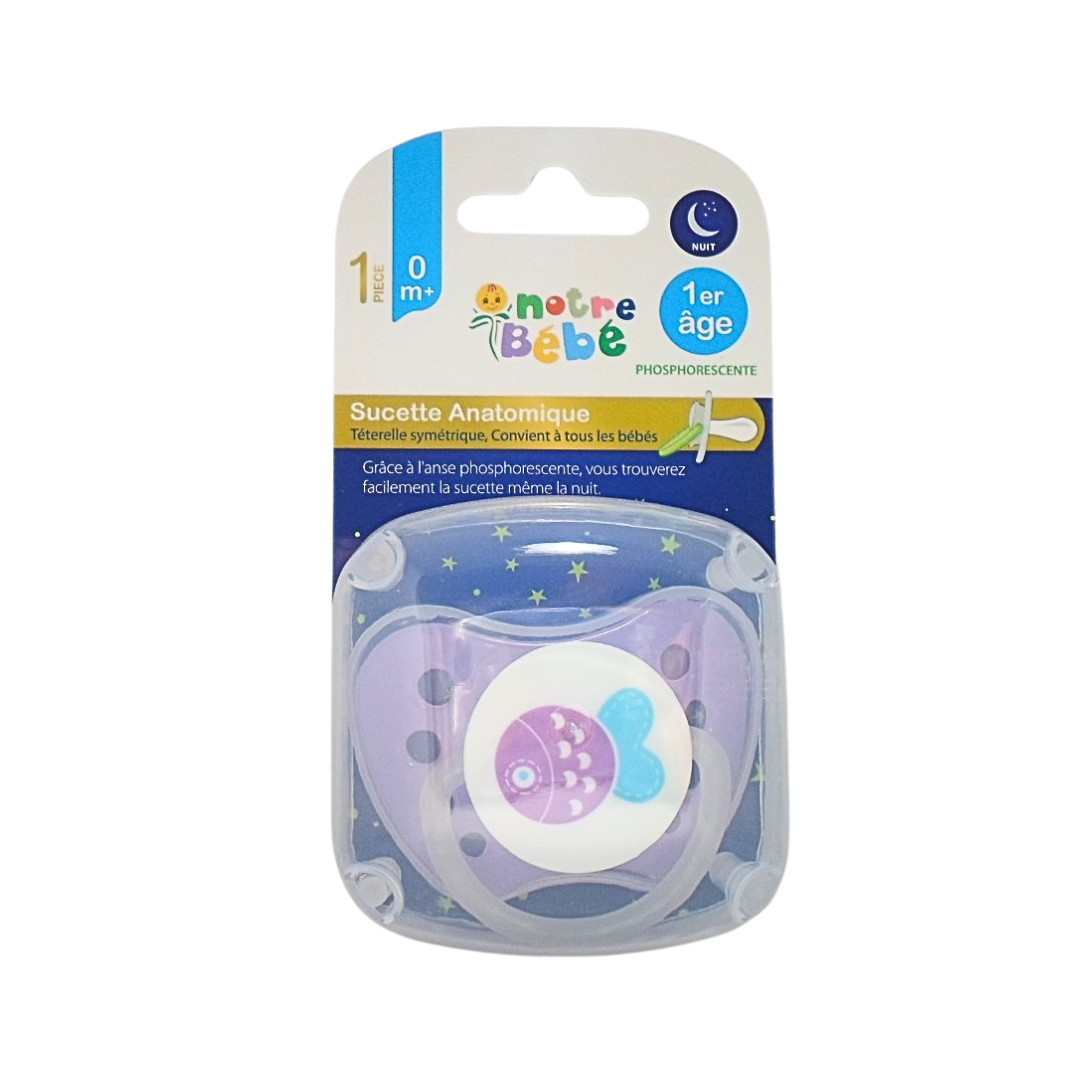 Notre Bébé Sucette Anatomique Nuit 0m+ Ergonomique