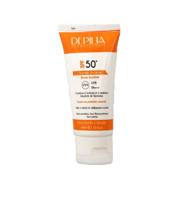 Depilia Écran Fluide SPF 50+ Protection Solaire Visage