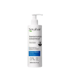 Novahair Shampooing Anti-Pelliculaire 250 ml — flacon pompe blanc, piroctone olamine, zinc PCA, prébiotiques