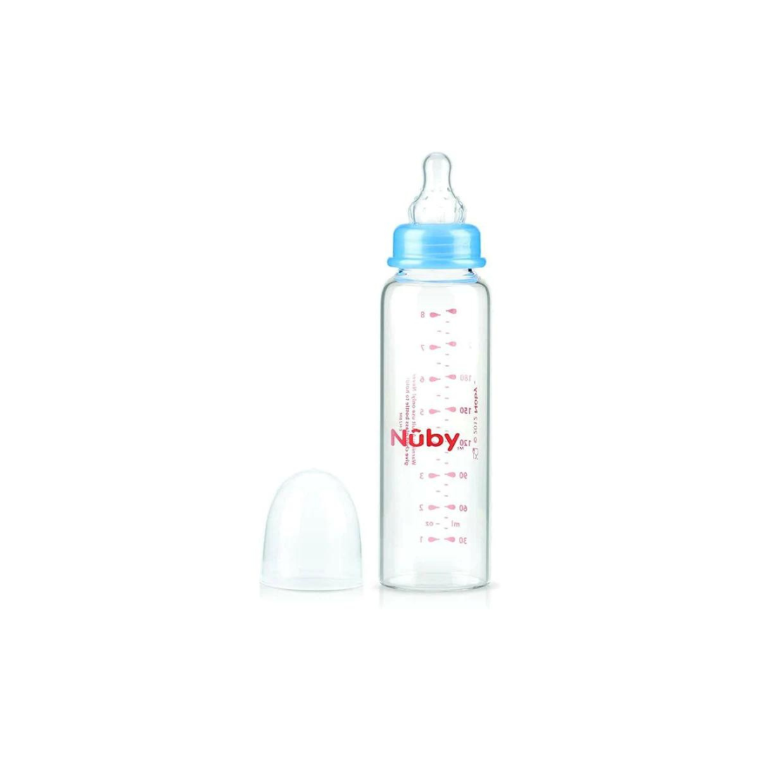 3M Nuby Biberon En Verre Standard Anti-Colique 240ml 3m+