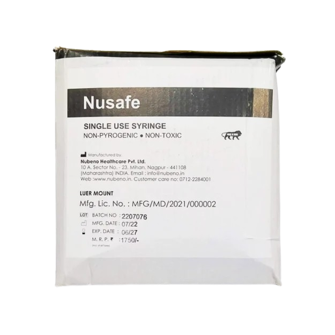 Seringue Nusafe 10ml Stérile Graduation Claire Embout Doux