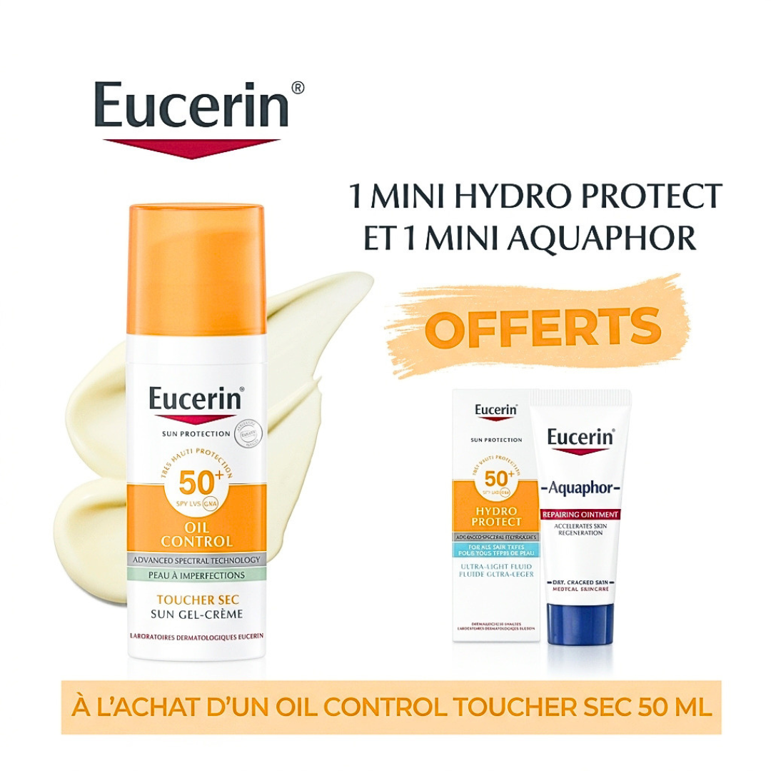 Eucerin - Pack Oil Control SPF50+ 50ml + Hydro Protect 5ml + Dermo Serum