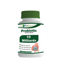 Nutrilab Probiotic 10 milliards, soutien digestif, pot blanc à couvercle vert de 60 gélules