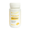 Nutrilab Vitamine D huileuse, pot blanc à étiquette jaune de 30 capsules