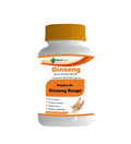 Nutrilab Ginseng, pot blanc à couvercle orange de 60 gélules de poudre de ginseng rouge