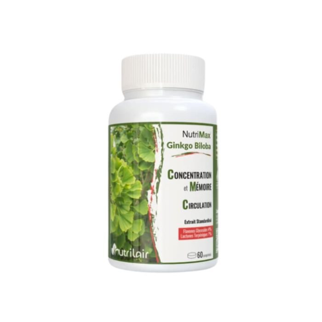 Nutrimax Ginkgo Biloba 60 Comprimés