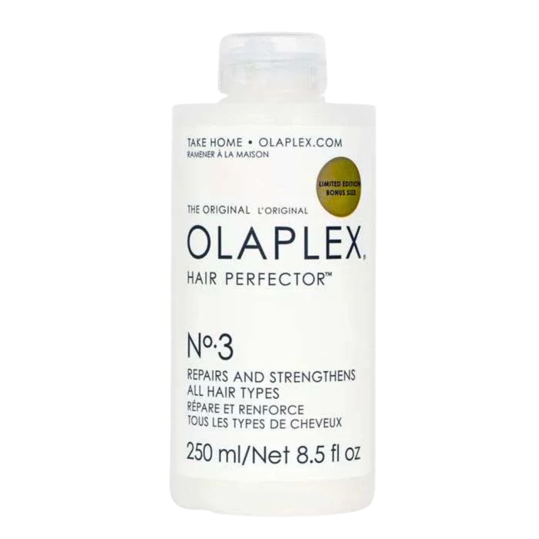 Olaplex N°3 Hair Perfector soin réparateur avant-shampooing grand format 250 ml, flacon blanc