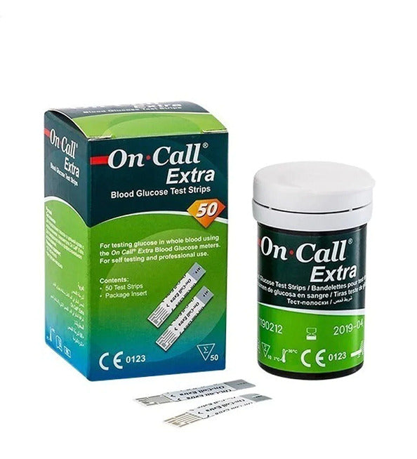 ON CALL Extra Bandelettes de Glycémie 50 Pièces
