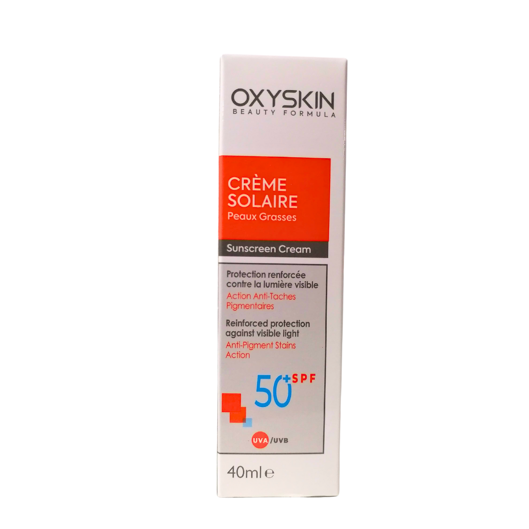 Oxyskin Écran Solaire SPF50+ Peaux Grasses 40ml