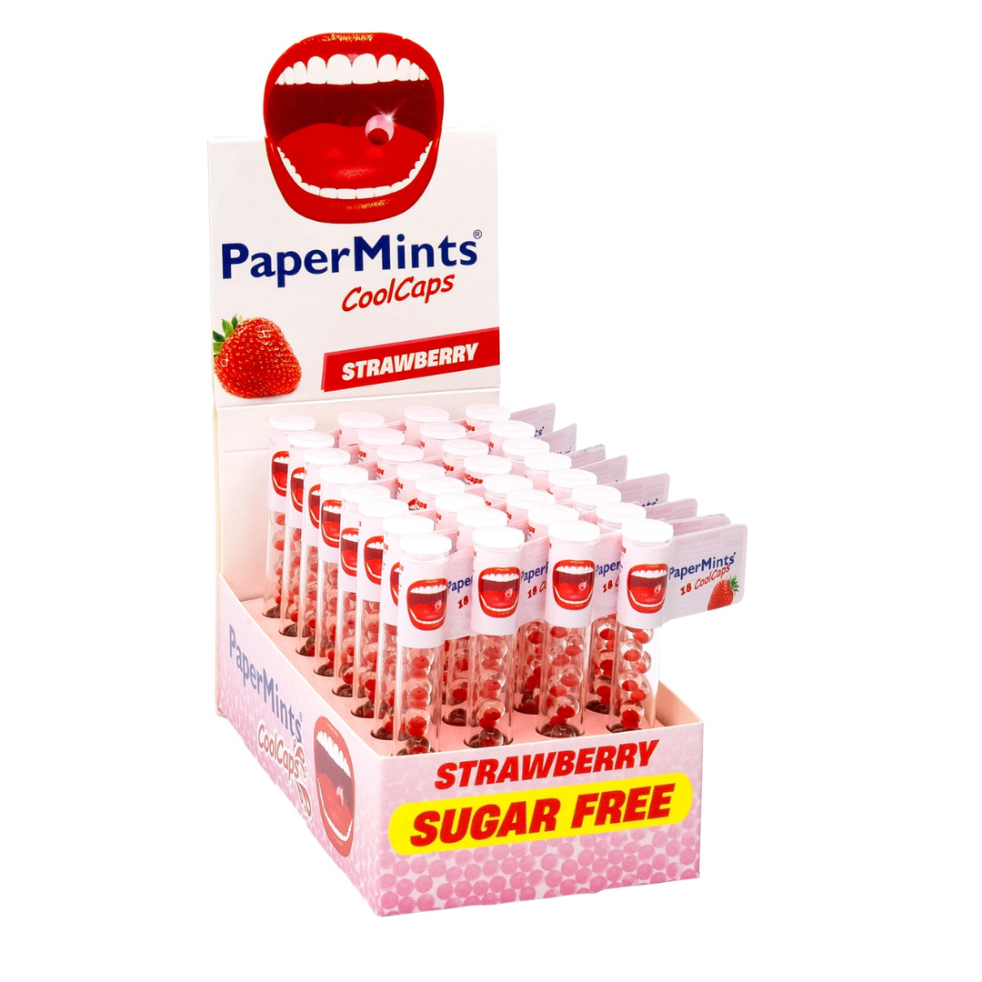 PaperMinths Cool Caps Fraise Pastilles Fraîcheur 18 Pastilles