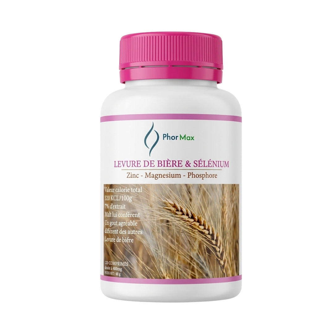PHORMAX Levure de Bière Sélénium Fortifiant Cheveux 400 Comprimés