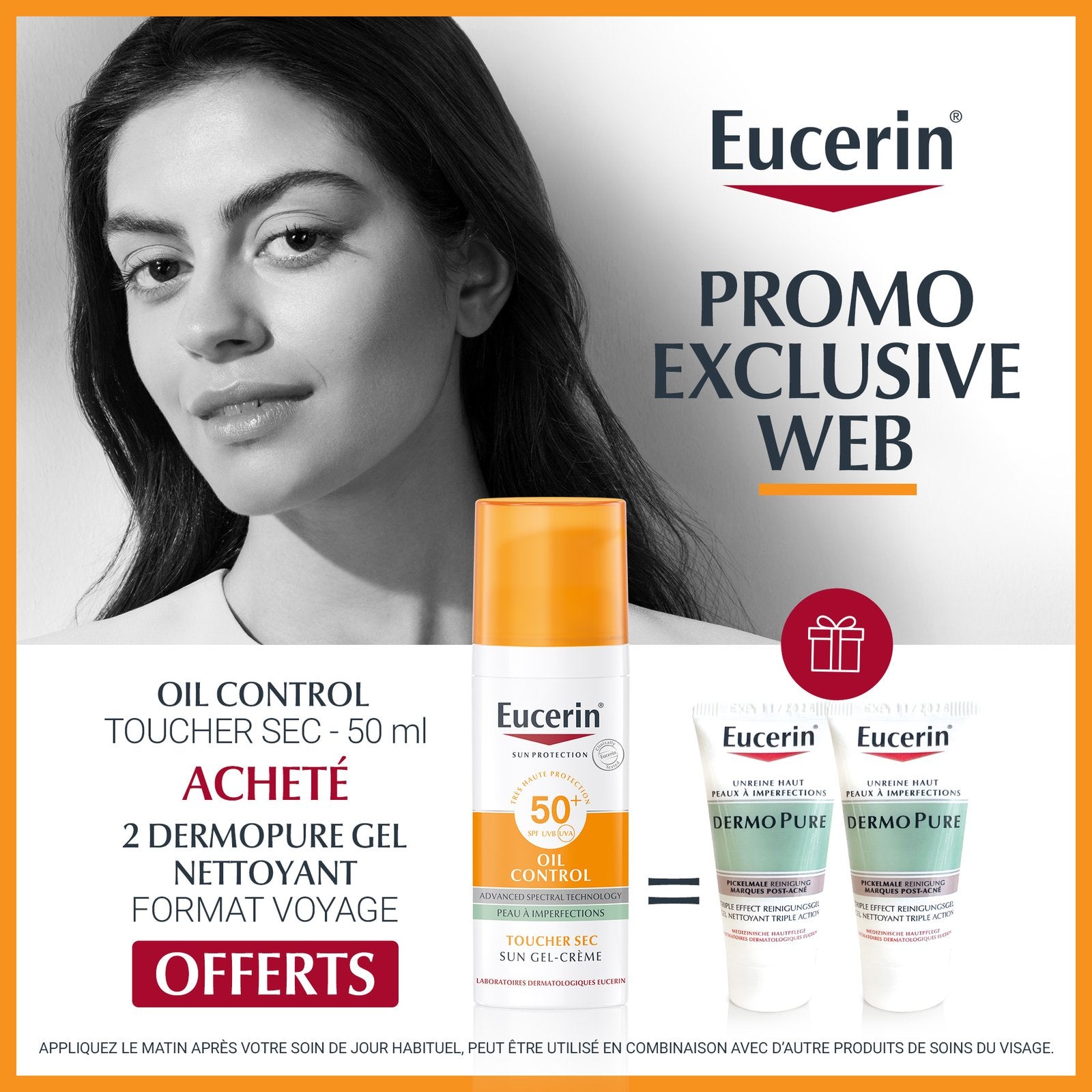 Eucerin Ecran Huile Contrôle SPF50+ 50ml + 2 Minis Dermopure
