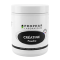 Prophar Créatine en poudre, pot blanc de 200 g, étiquette noire