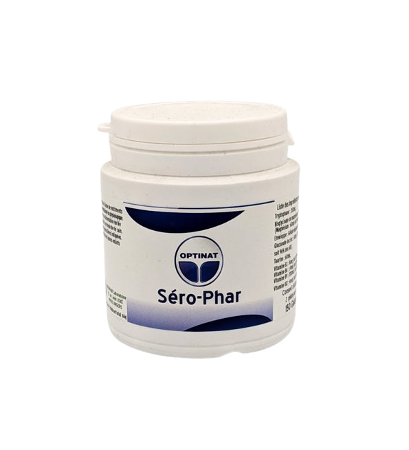 Prophar Séro-Phar gamme Optinat, pilulier blanc de 50 gélules, étiquette bleue