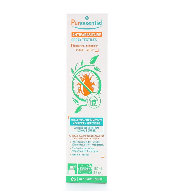 Puressentiel Spray Textiles Antiparasitaire Assainissement 100ml