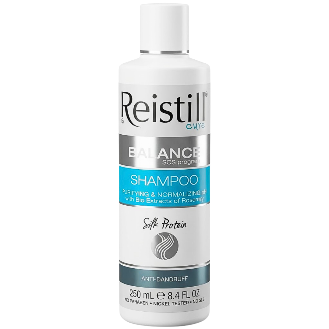 Reistill Balance SOS Shampooing Anti-Pelliculaire 250ml — flacon, shampooing purifiant au romarin bio