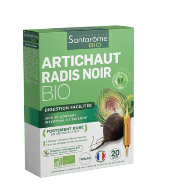 Santarome Artichaut Radis Noir Bio 20 Ampoules