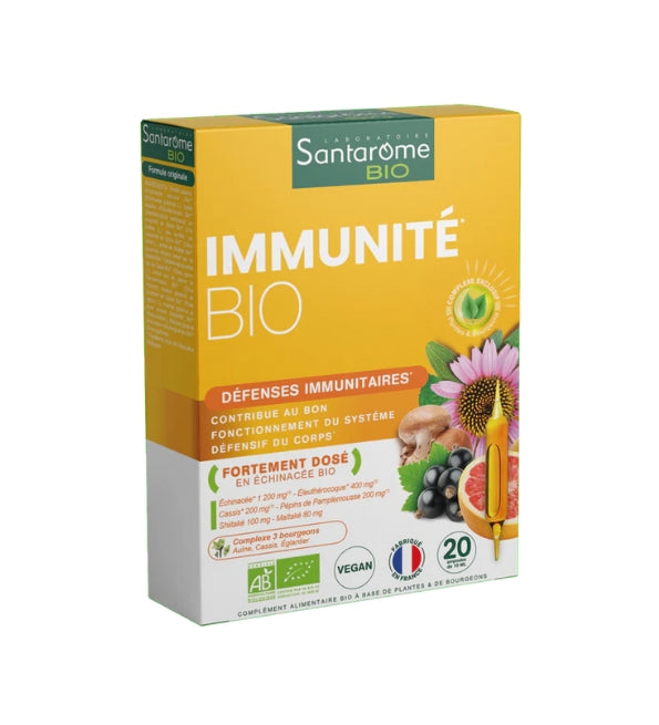 Santarome Immunité Bio 20 Ampoules Complément Alimentaire