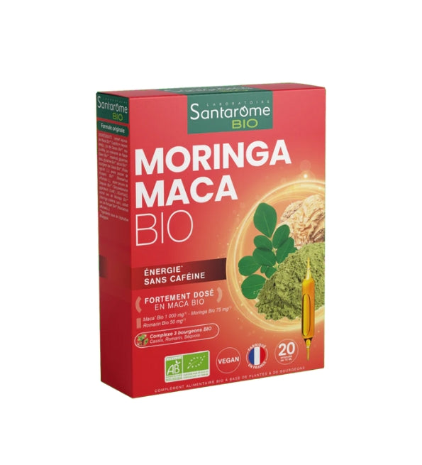 Santarome Moringa Maca Bio 20 Ampoules Énergie
