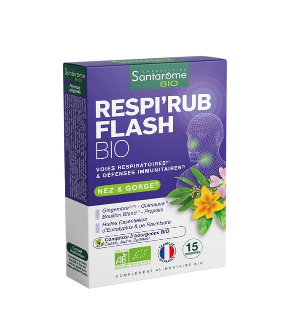 Santarome Respi'Rub Flash Immunité 15 comprimés