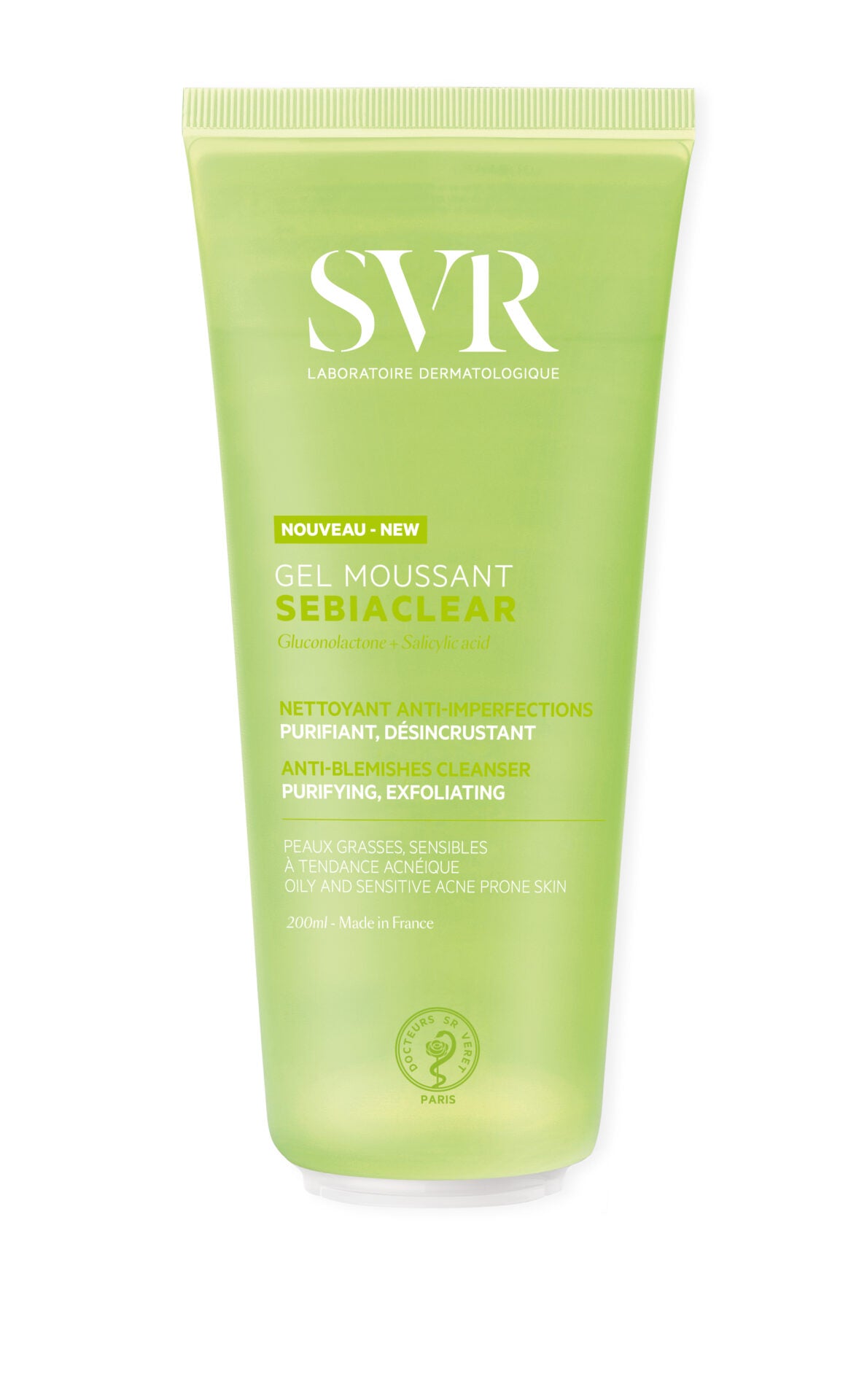 SVR Sebiaclear Gel Moussant Nettoyant Visage 200ml