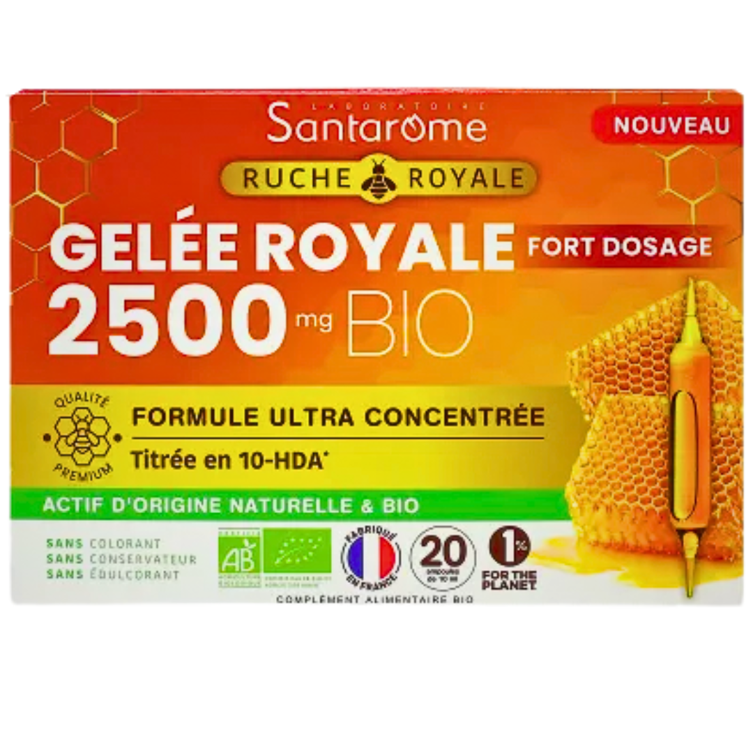 Santarome غذاء ملكات النحل 2500 ملجم 20 أمبولة