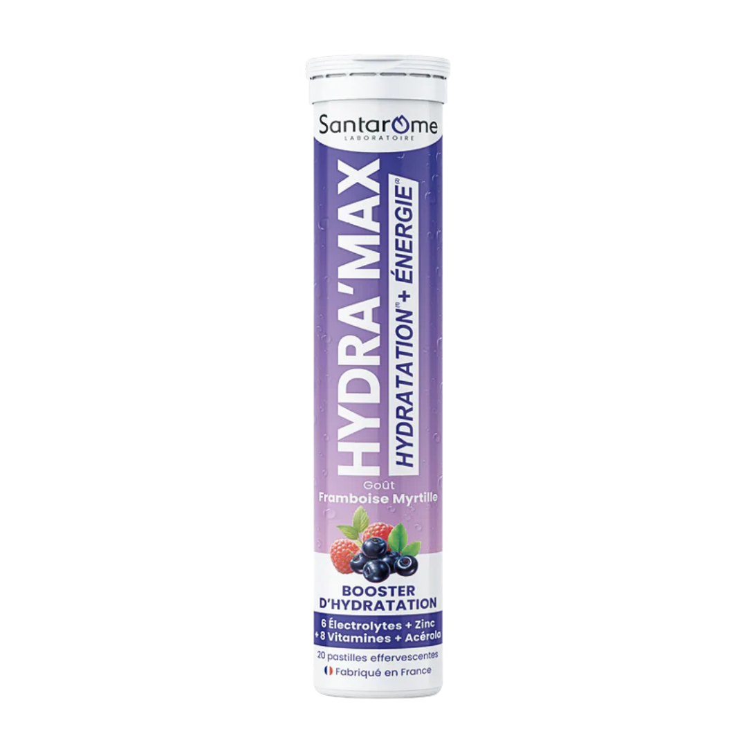 Santarome Hydramax Framboise Myrtille Pastilles Effervescentes 20 pastilles