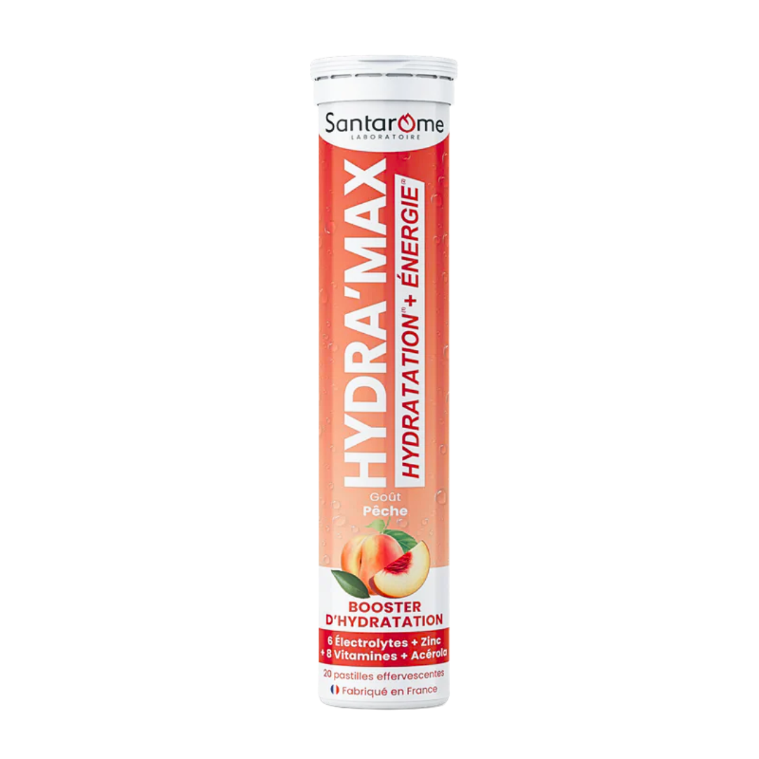 Santarome Hydramax Pêche Pastilles Effervescentes 20 pastilles