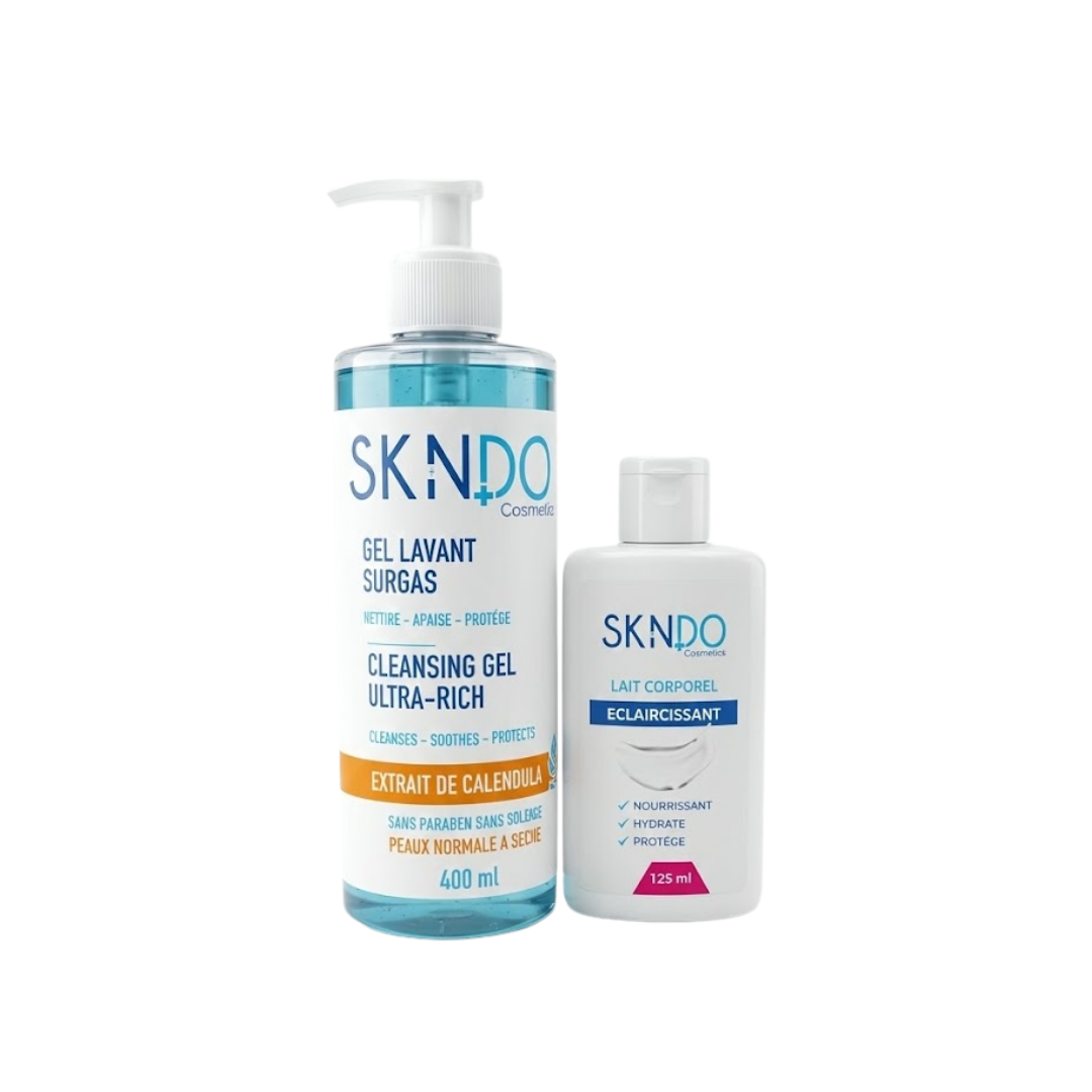 Skindo Pack Gel Lavant Surgras 400ml + Lait Corporel 125ml