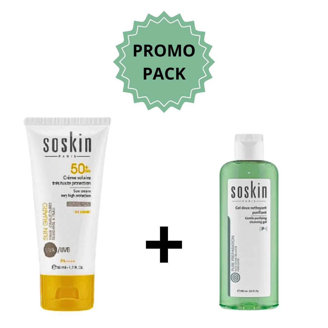 Soskin Pack Écran Fluide Invisible SPF50+ & Gel