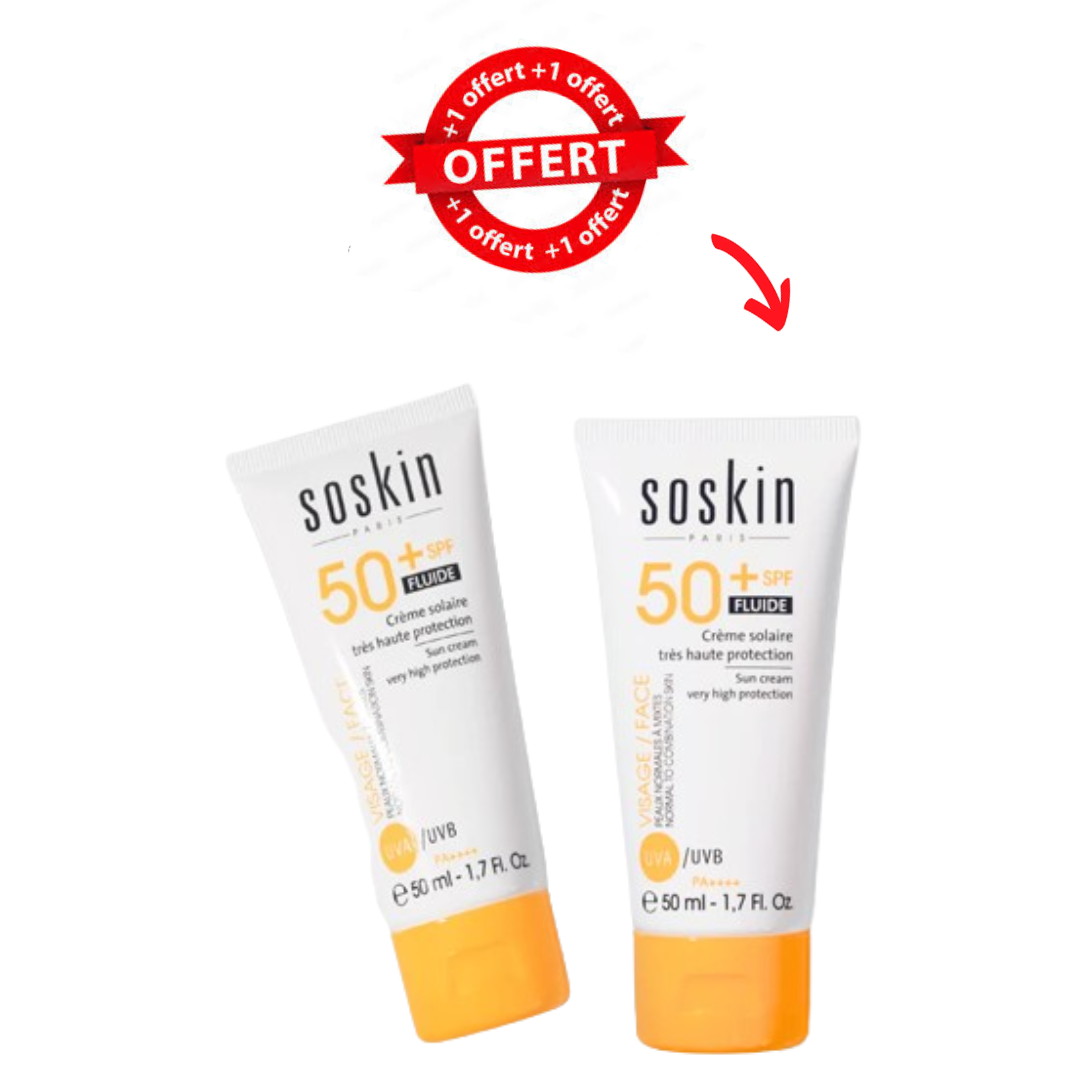Soskin Écran Solaire Fluide SPF50+ Pack 2x50ml