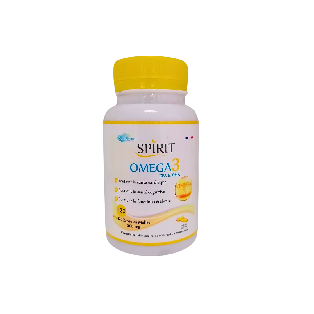Spirit Omega 3 Complément Nutritionnel 120 Capsules 500mg