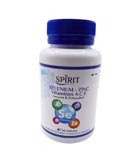 Spirit Selenium Zinc Vitamines A.C.E 60 gélules