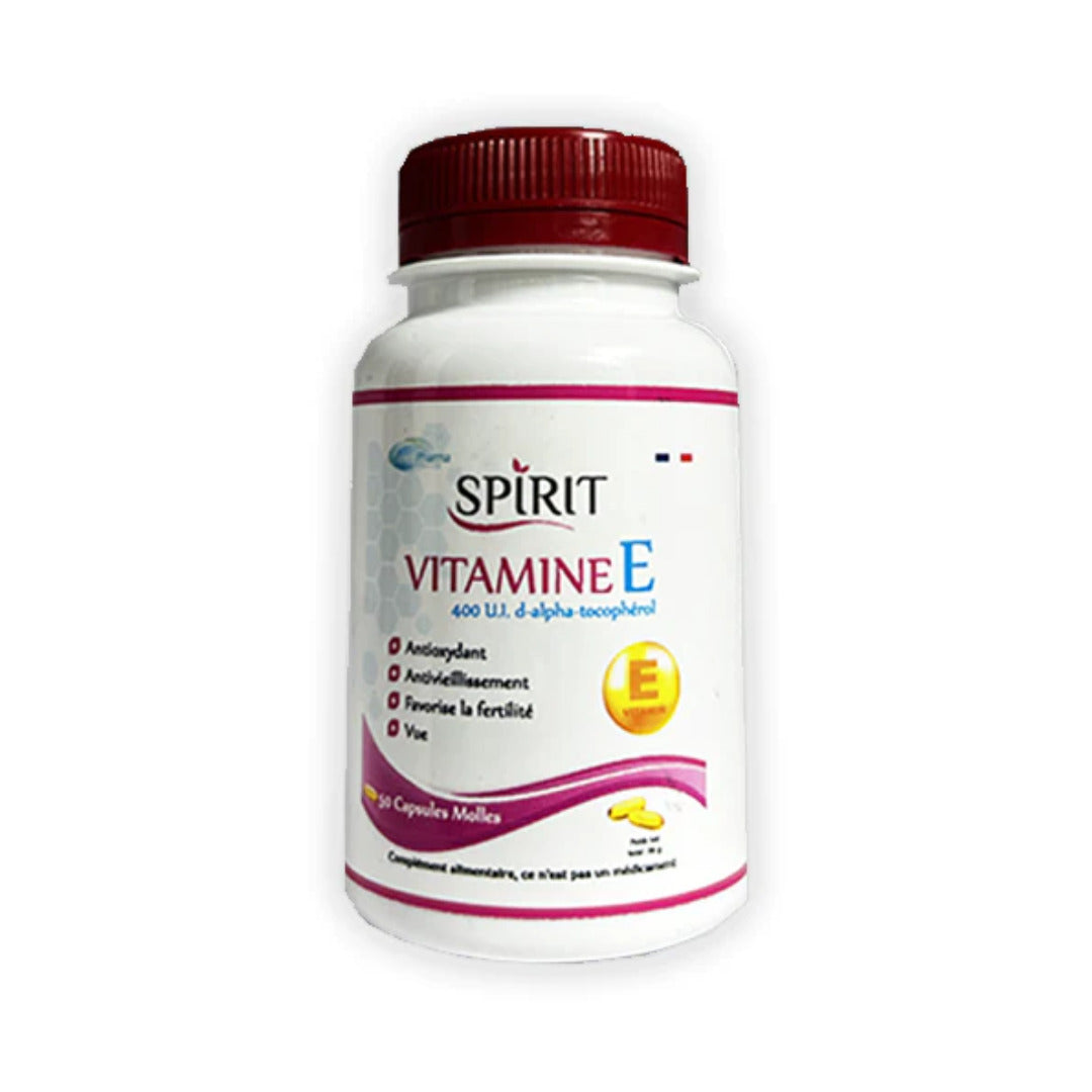 Spirit Vitamine E 50 Capsules Antioxydant Protection Cellulaire