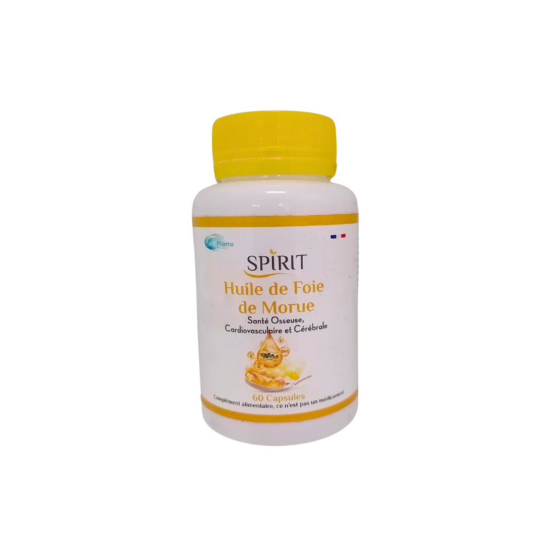 Spirit Huile de Foie de Morue 60 Capsules