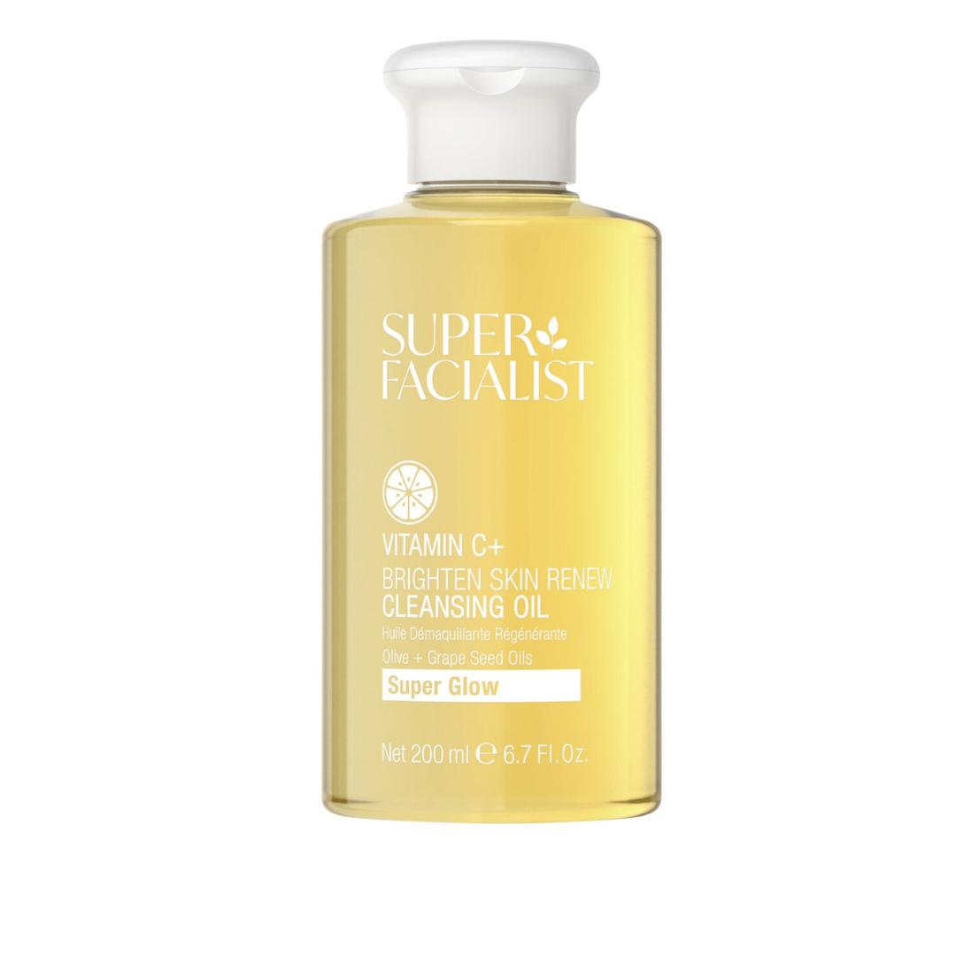 Super Facialist Vitamin C+ Cleansing Oil 200 ml — flacon d'huile démaquillante visage et yeux