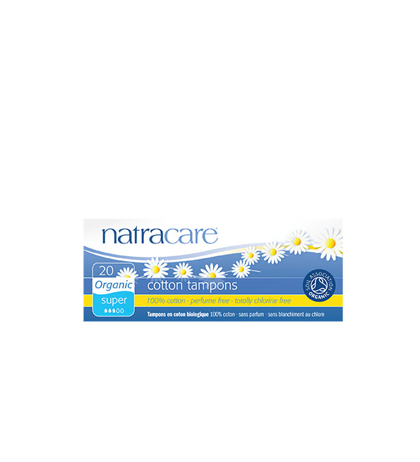 Super Care Natracare Tampons Super Plus sans Applicateur 20 Unités