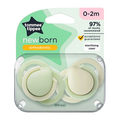 Tommee Tippee 2 Sucettes Newborn Boy 0-2mois