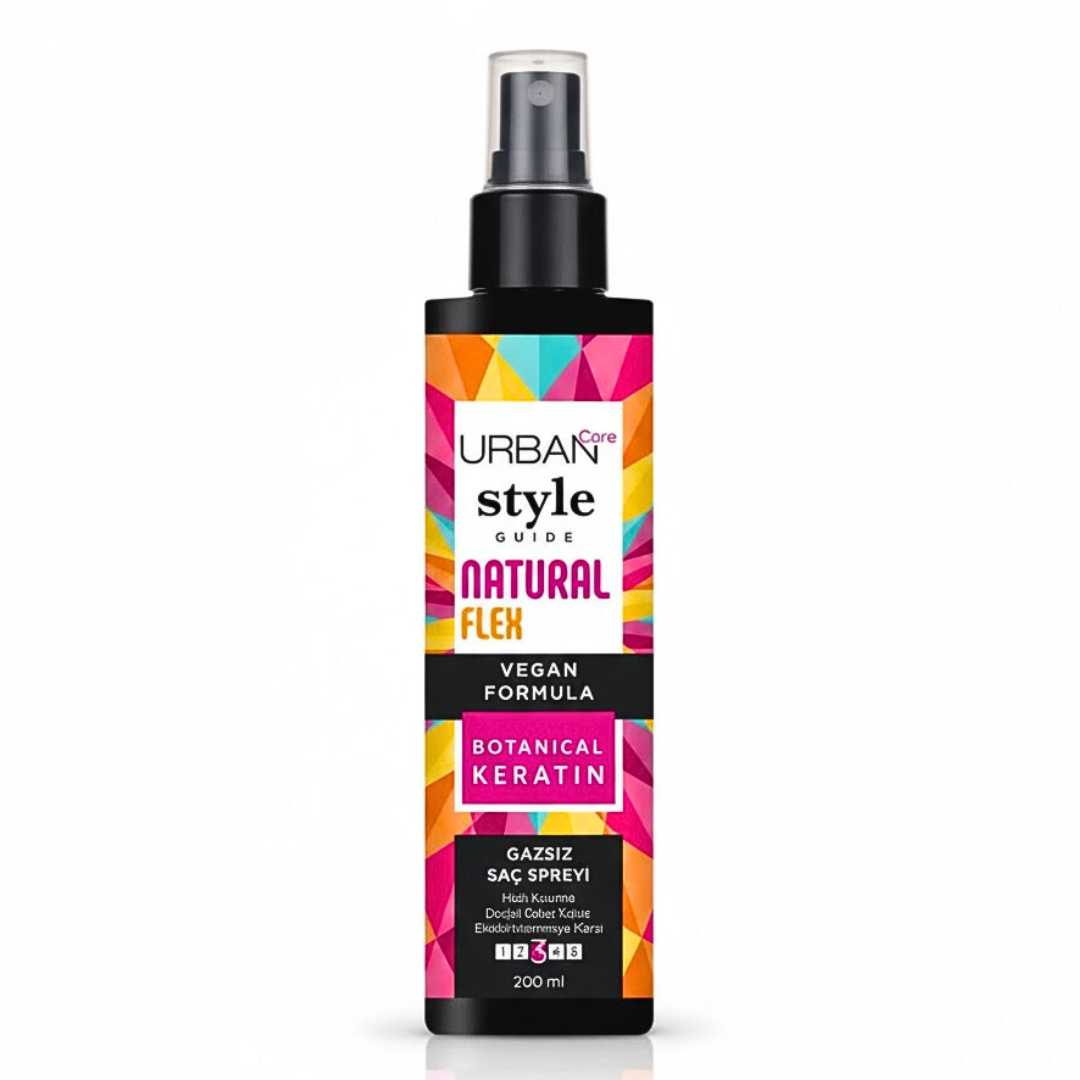 Urban Care Style Guide Naturale Flex Spray بخاخ شعر مرن خالٍ من الغاز 200 مل