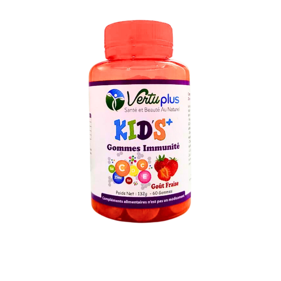 Vertu Plus Kids+ Immunity فراولة 60 علكة