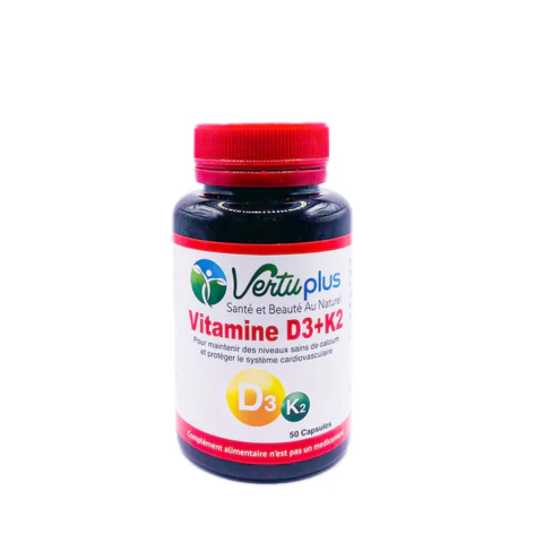 VERTUPLUS Vertu Plus Vitamine D3+K2 50 Capsules