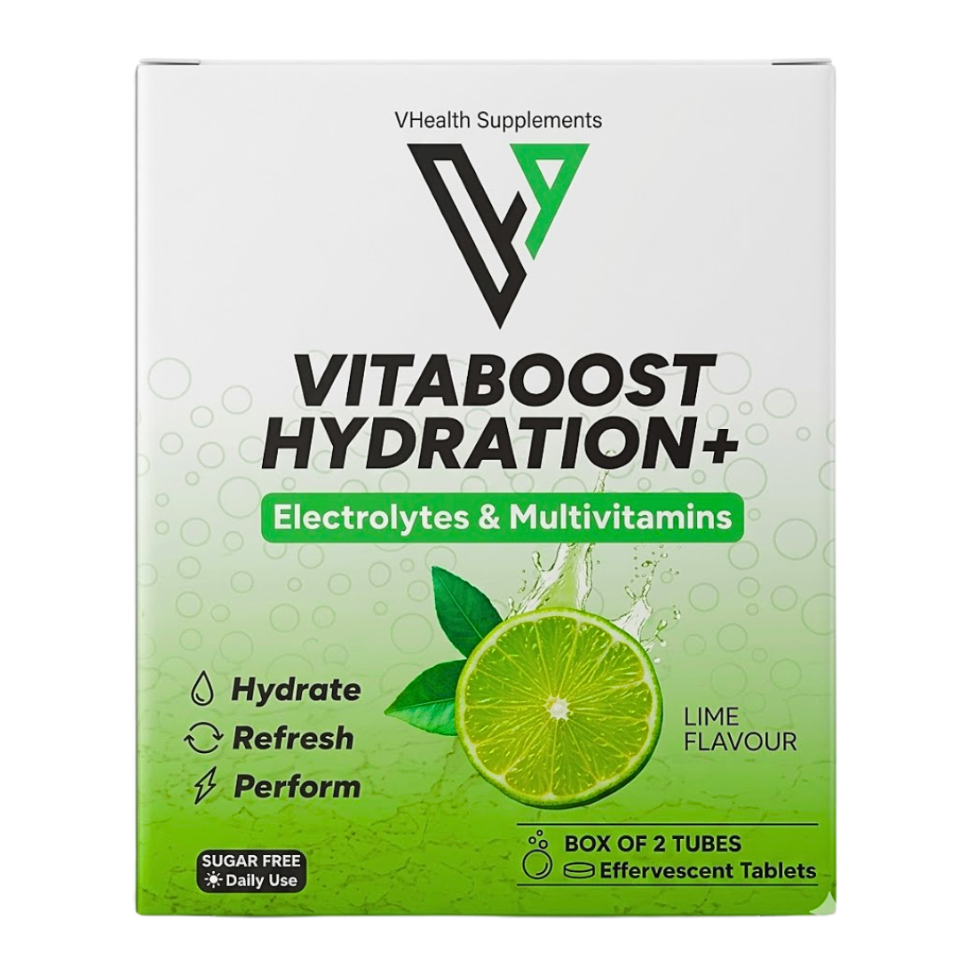 Vhealth Vitaboost Hydration+ Multivitamines Citron Vert 2 Tubes