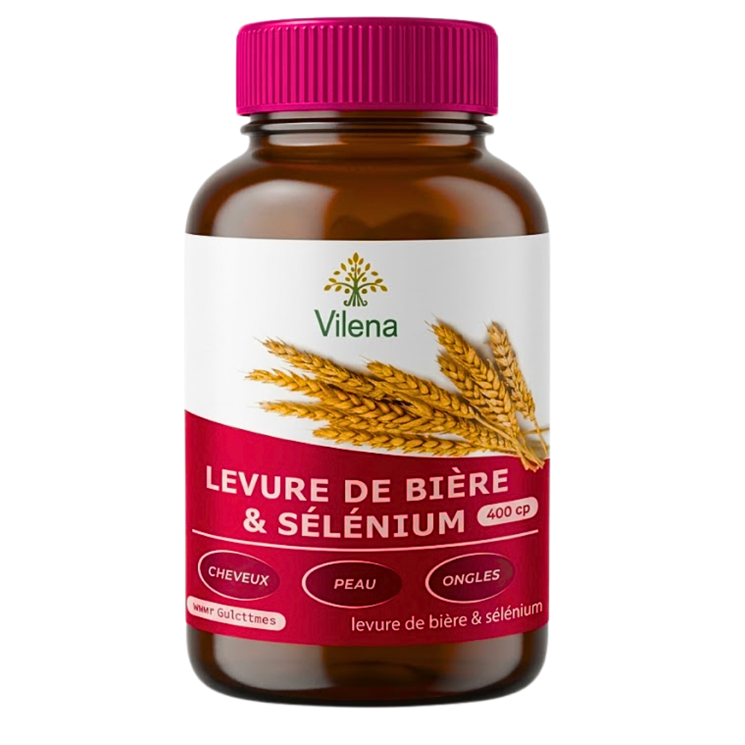 Vilena levure de bière et sélénium cheveux peau ongles, pot de 400 comprimés