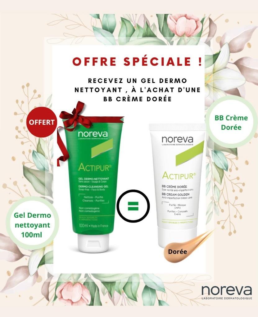 NOREVA Actipur BB Creme dore 30ml+Actipur gel nettoyant 100m