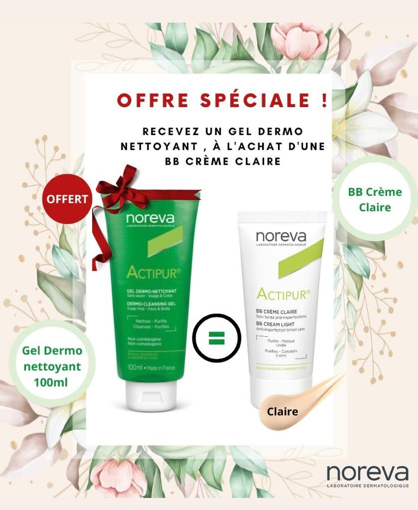 Noreva Actipur BB creme Claire 30ml + Actipur Gel Nettoyant
