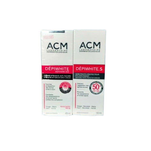 ACM Depiwhite Advanced + Depiwhite S SPF50+ مجموعة لمكافحة تصبغات الوجه
