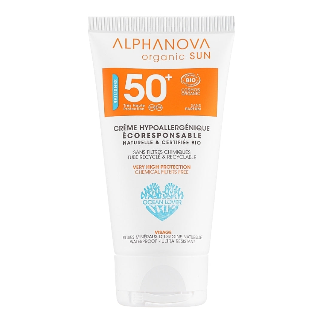 ألفانوفا كريم واقي الشمس العضوي SPF50+ 50 غرام