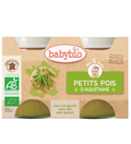 Babybio وعاء بازلاء صغيرة عضوية 2 × 130 غرام من 4 أشهر