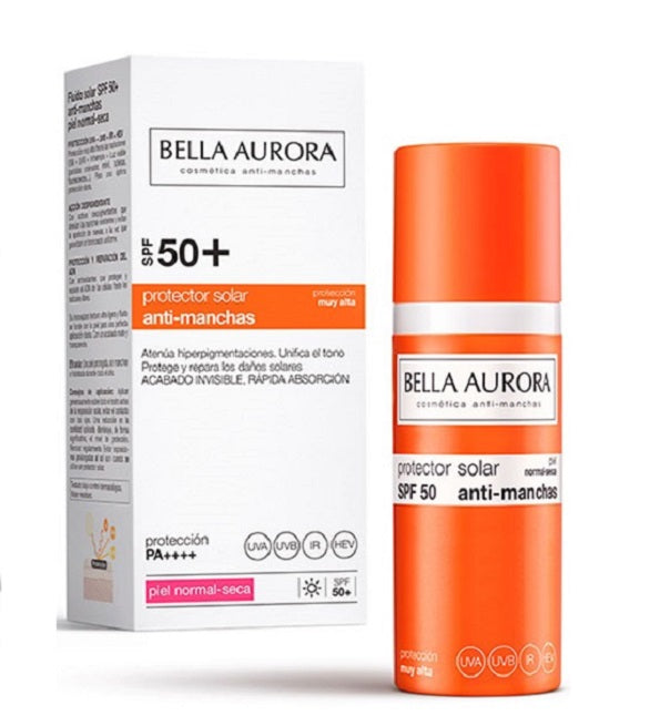 بيلا أورورا واقي شمسي بمعامل حماية SPF50+ ومضاد للبقع 50 مل