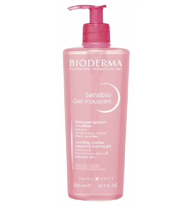 Bioderma Sensibio Gel Moussant Douceur 500ml — nettoyant doux peau sensible climat marocain